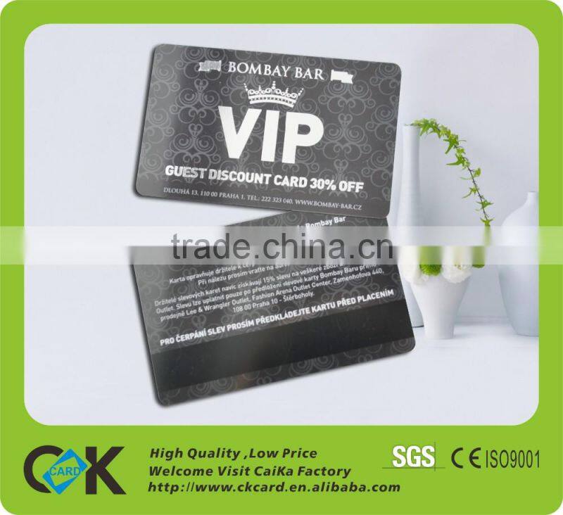 Printing eco-friendly pvc magnetic stripe business card from gold manufacture