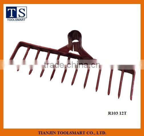 carben steel rake head with teeth R103