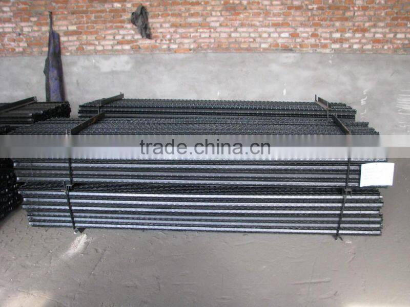 metal Black painted tar dipped Y star pickets fence