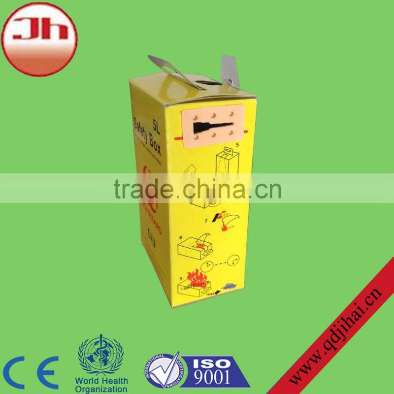 sharps container/medical sharp box/waste carton box that disconnect needles