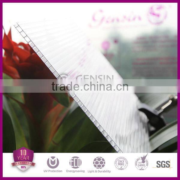 UV Coated Twinwall Hollow Polycarbonate Sheet Greenhouse
