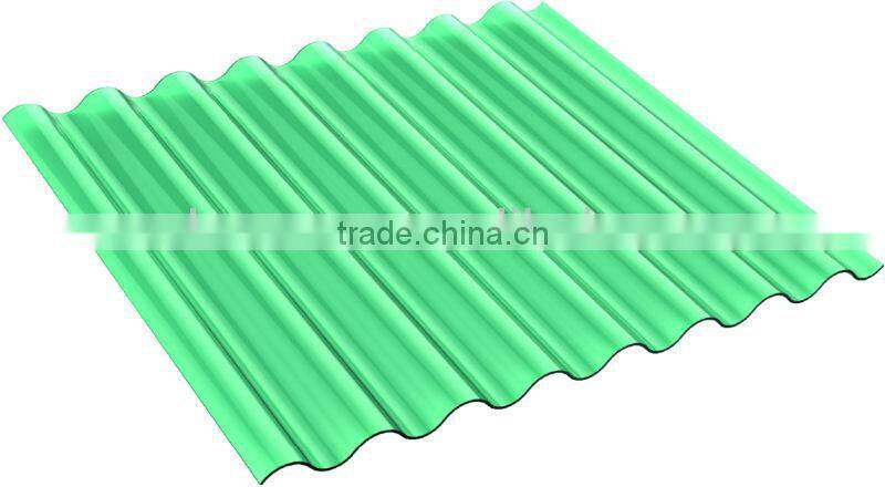 Covestro UV400 Color Corrugated plastic polycarbonate roofing Sheet (Valuview Green ROMA)