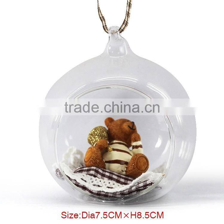 2016 cheap christmas hanging glass ornaments