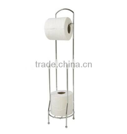 Jiangmen Free Standing Steel Wire Bathroom Toilet Paper Towel Holder