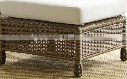 2017 Trade Assurance New Summer Arrival outdoor synthetic round rattan handmade footstool furniture