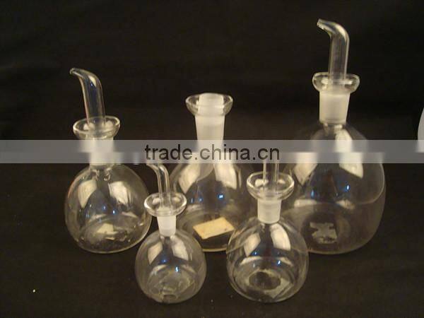 heat resistant glass vinegar bottle with dropper