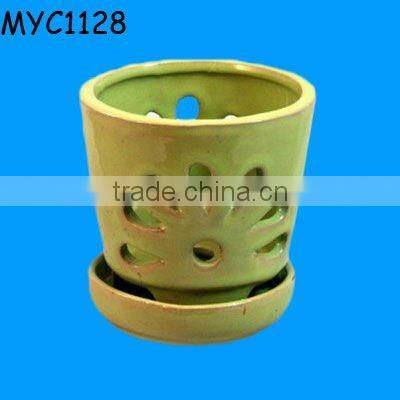 Indoor decorative ceramic orchid pot