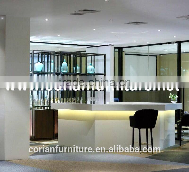 Solid surface material coffee kiosk coffee counter