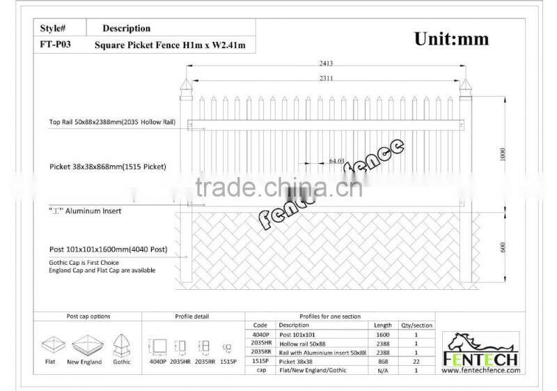 High Quality Cheap Plastic/Vinyl/PVC Cedar Fence Picket