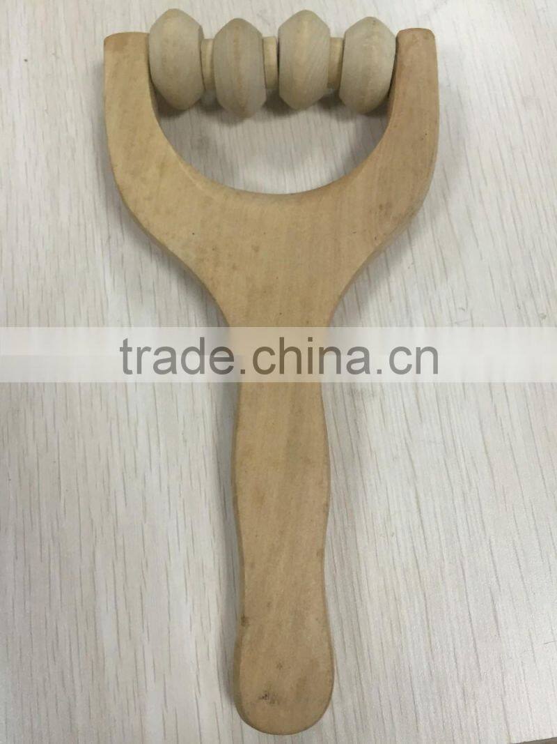 Wooden massage device tricycle roller massage device solid wood massage hammer