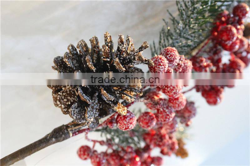 Home garden decorative 60cm Height artificial white hanging pine tree leaf branches ERSY11 2102