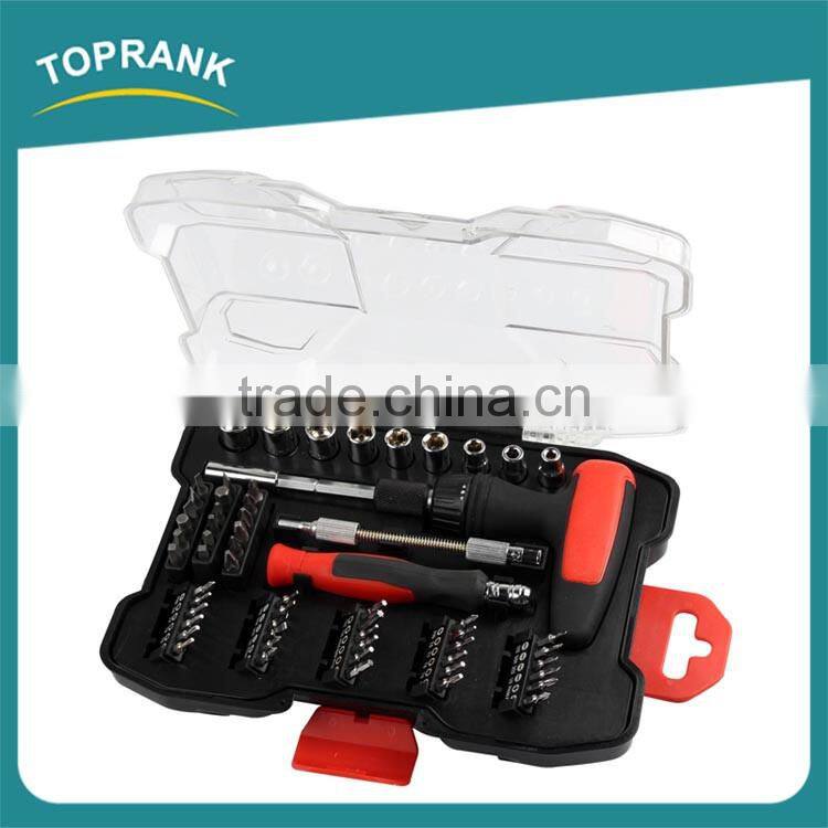 61pcs small hand tool T handle ratchet screwdriver set