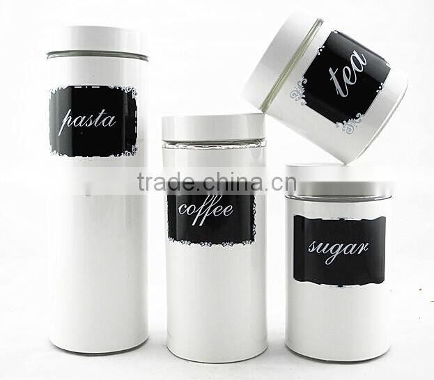 white coating glass sealed jar for candy