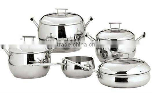 SS 18 8 Low price and High-grade 10 pieces stainless steel pot sets