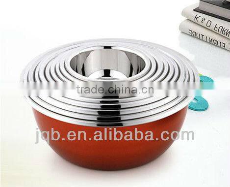 stainless steel colorful mixing bowl