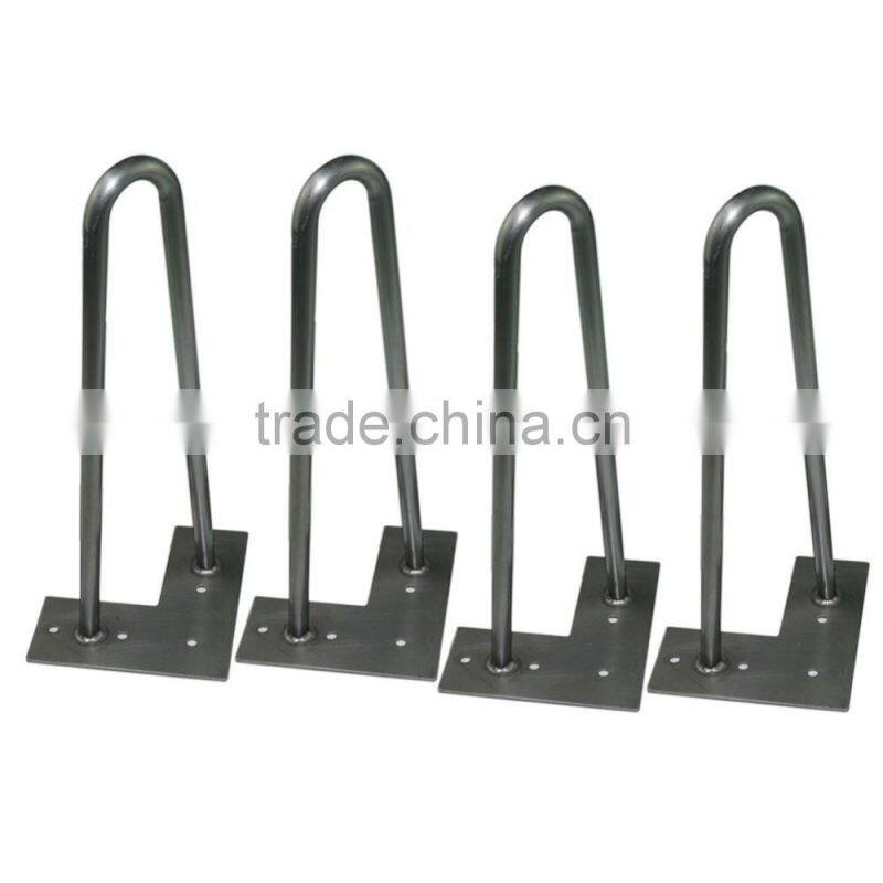 Chrome solid steel metal hairpin legs