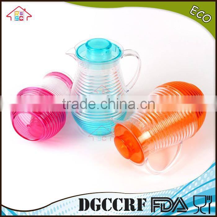 NBRSC set of 5 pcs plastic ps cold water jug spiral drinking water kettle tea pot water jug with cups