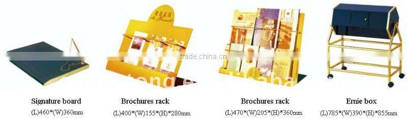 Hotel amenities newspaper and magazine rack