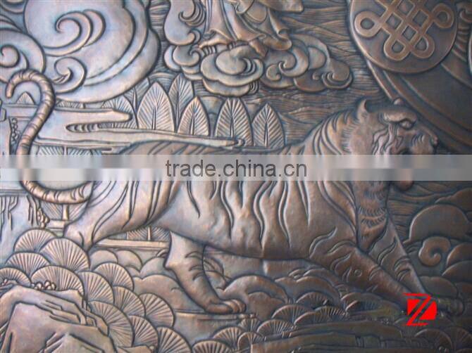 bronze interior tiger wall mounted sculpture