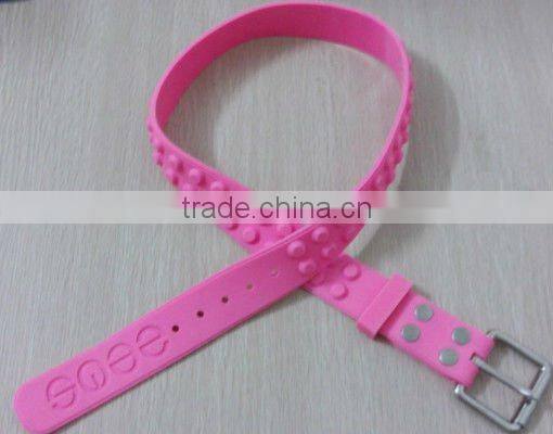 2016 colorful silicone fashion belt for sports