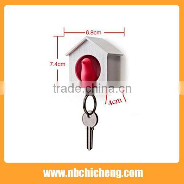Plastic House Shaped Keychain