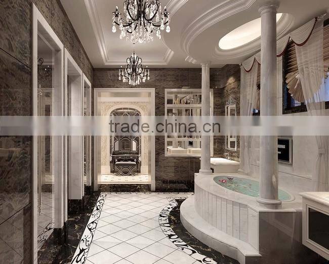 Luxury Exquisite New Bulit Villa Bathroom Interior Design with Bathtub Whole Set BF11-10313b