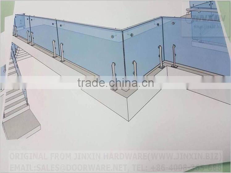 JINXIN customed decorative stainless steel glass railing systems dubai stainless steel railings