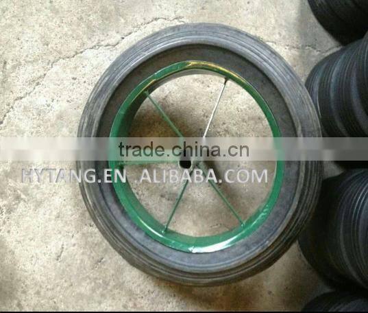 15"solid rubber wheel