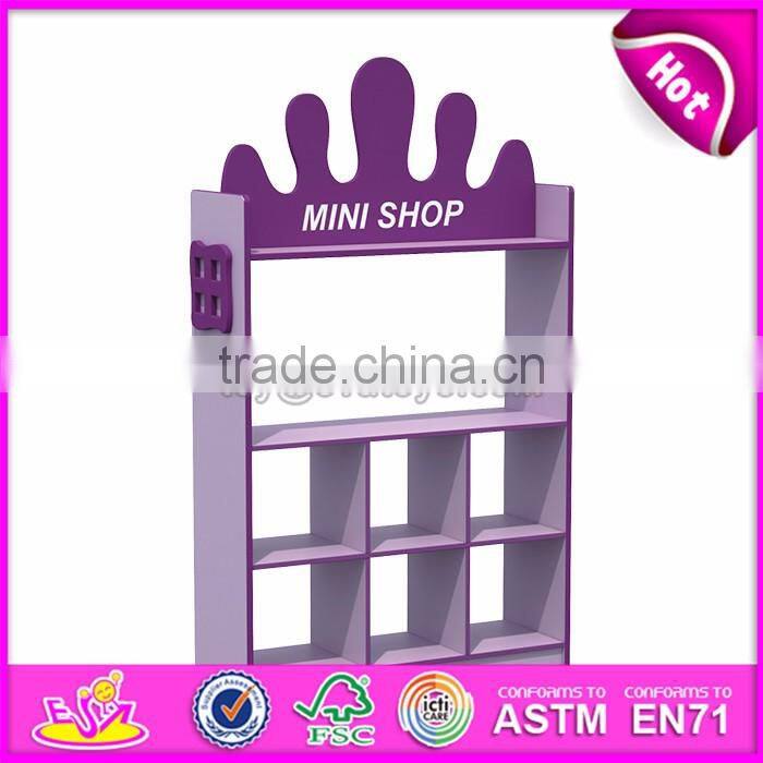 High quality kindergarten toy storage furniture cartoon wooden kids storage furniture W08C209