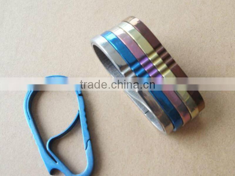 TK-1773 Outdoor edc tool Multi-function Titanium Alloy Quick Release Anti-lost Carabiner Bottle Opener