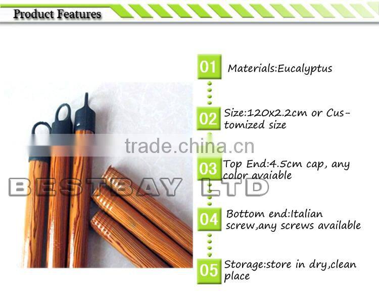 factory direct wholesale pvc coated wooden broom handle/mop stick/broom stick