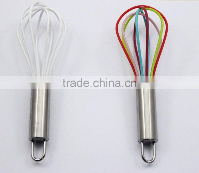 548-9Y High Quality Silicone Egg Whisk With PP Handle