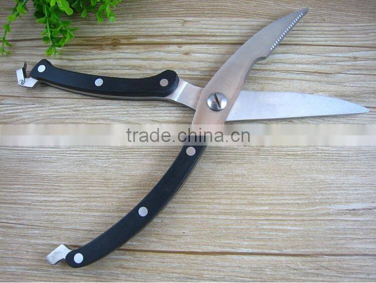 New 10" Kitchen Shears Stainless Steel Poultry Chicken Bone Serrated Scissors