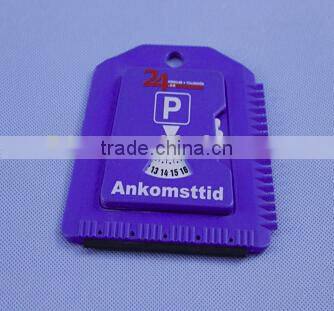 Promotional gift Plastic small size ice s/s scraper with car parking disc