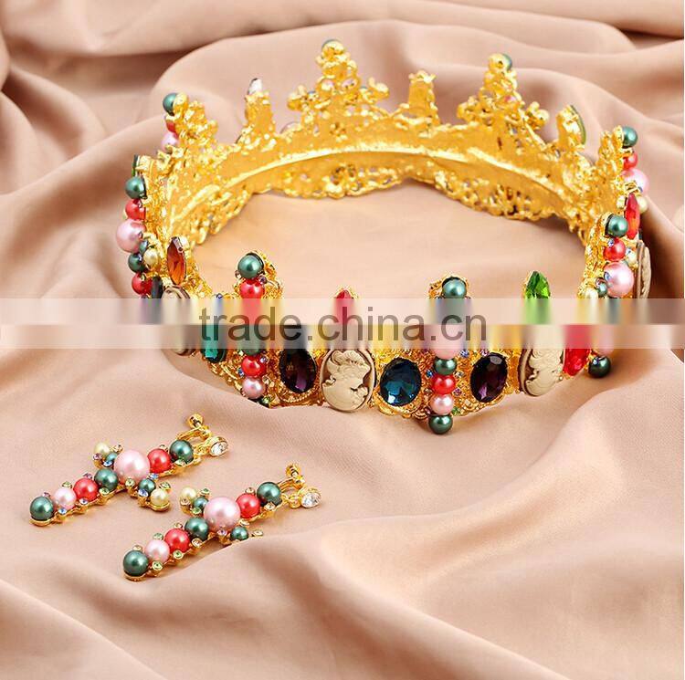 Hot Selling Bridal Jewelry Pageant Rhinestone Big Fashion Crown For Sale