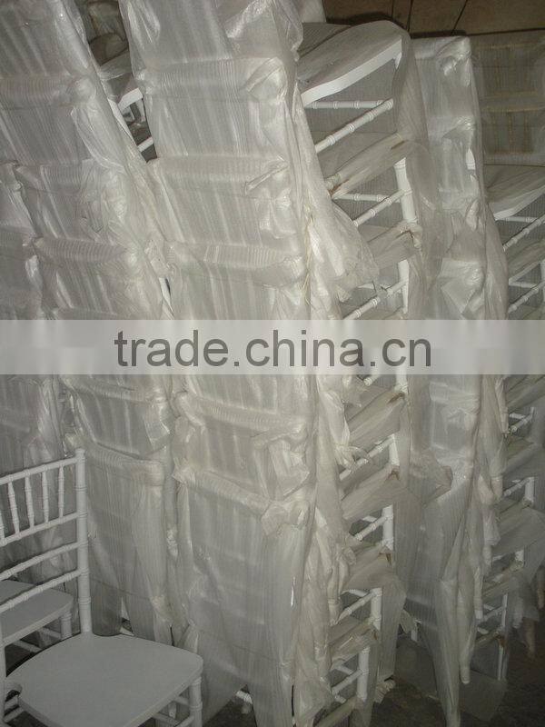 banquet white wood chiavari chair with cushion for sales