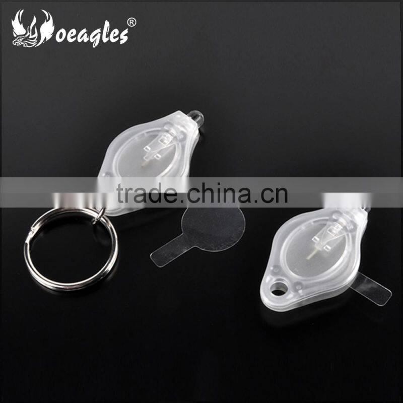 New Plastic LED Keychain White light Keychain LED Light Promotion Gift LED keyring with Insulation Layer China OEM Supplier