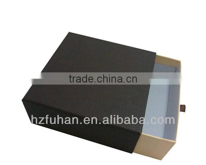 Elegant paper drawer box for packing tie or belt