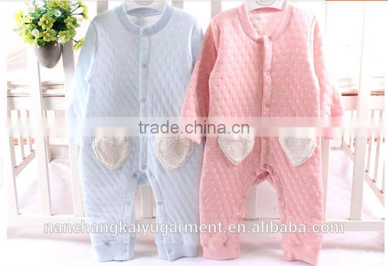 high quality winter organic cotton baby rompers