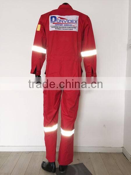 Nomex flame-resistant coverall certified with EN standards