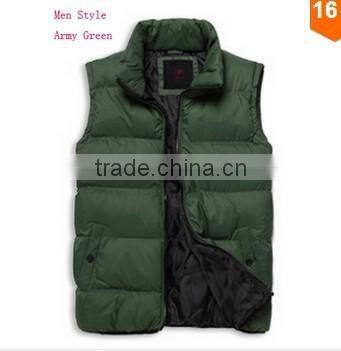 Warm Man's Fashion Waistcoat WINTER JACKET OUTDOOR DOWN JACKET New 2014 winter vest men SOFTSHEEL JACKET