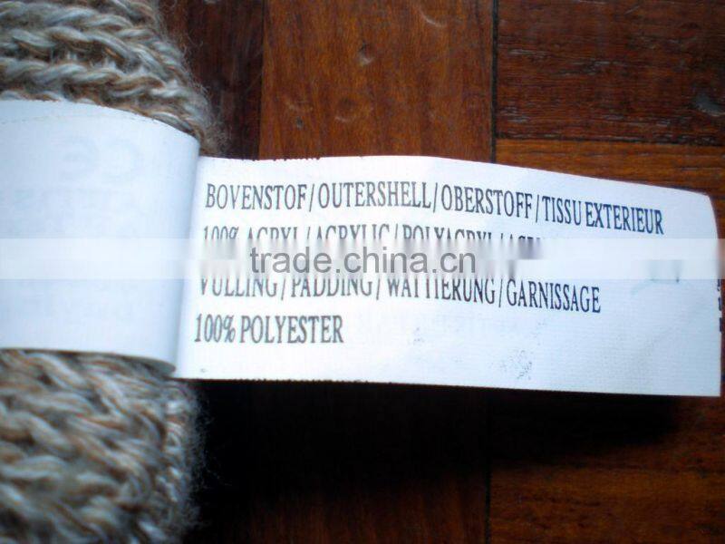 Qingdao customized colorful clothing labels digital printed label