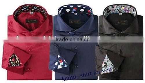 Latest design satin shirts for man italian style shirts