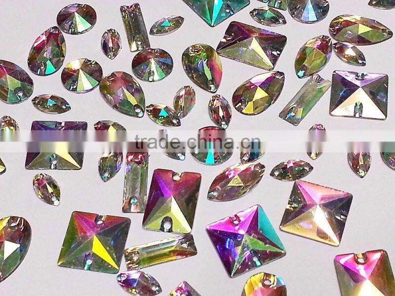 VM001 oval crystal fancy stone,point back rhinestone wholesale