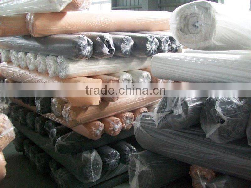 pu aritificial leather in stocklot for shoe lining, synthetic leather with nonwoven backing for shoes