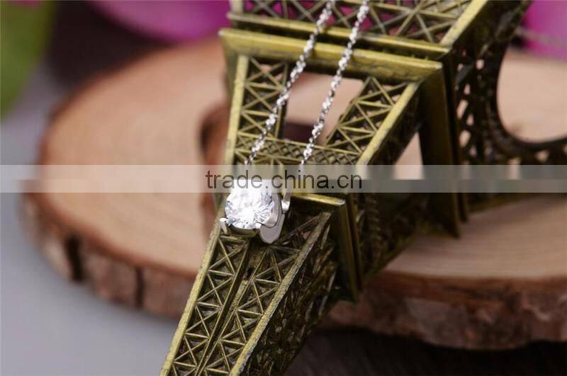 925 silver fashion a short paragraph four claws silver pendant necklace