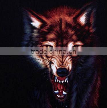 Unique fashion design childrens t shirt printed wolf t-shirt