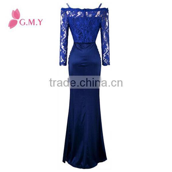 Women's Long Sleeve Mermaid Ruching Prom Dresses Floor-length Dresses Long Formal Gown