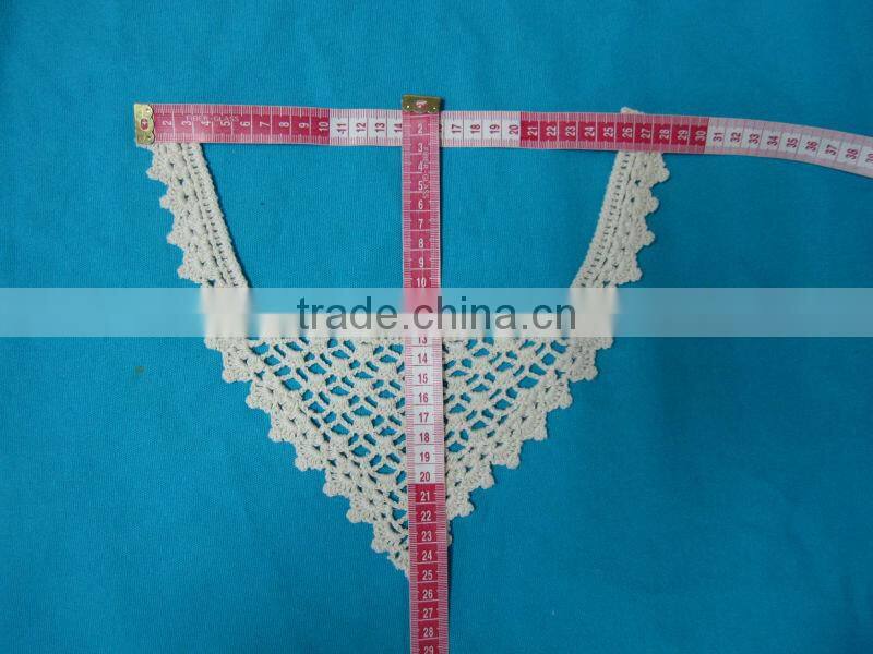 white 100% cotton crochet knitted collar blouse patch