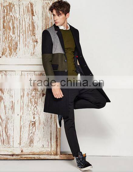 fashion design mid-long men coat winter coat